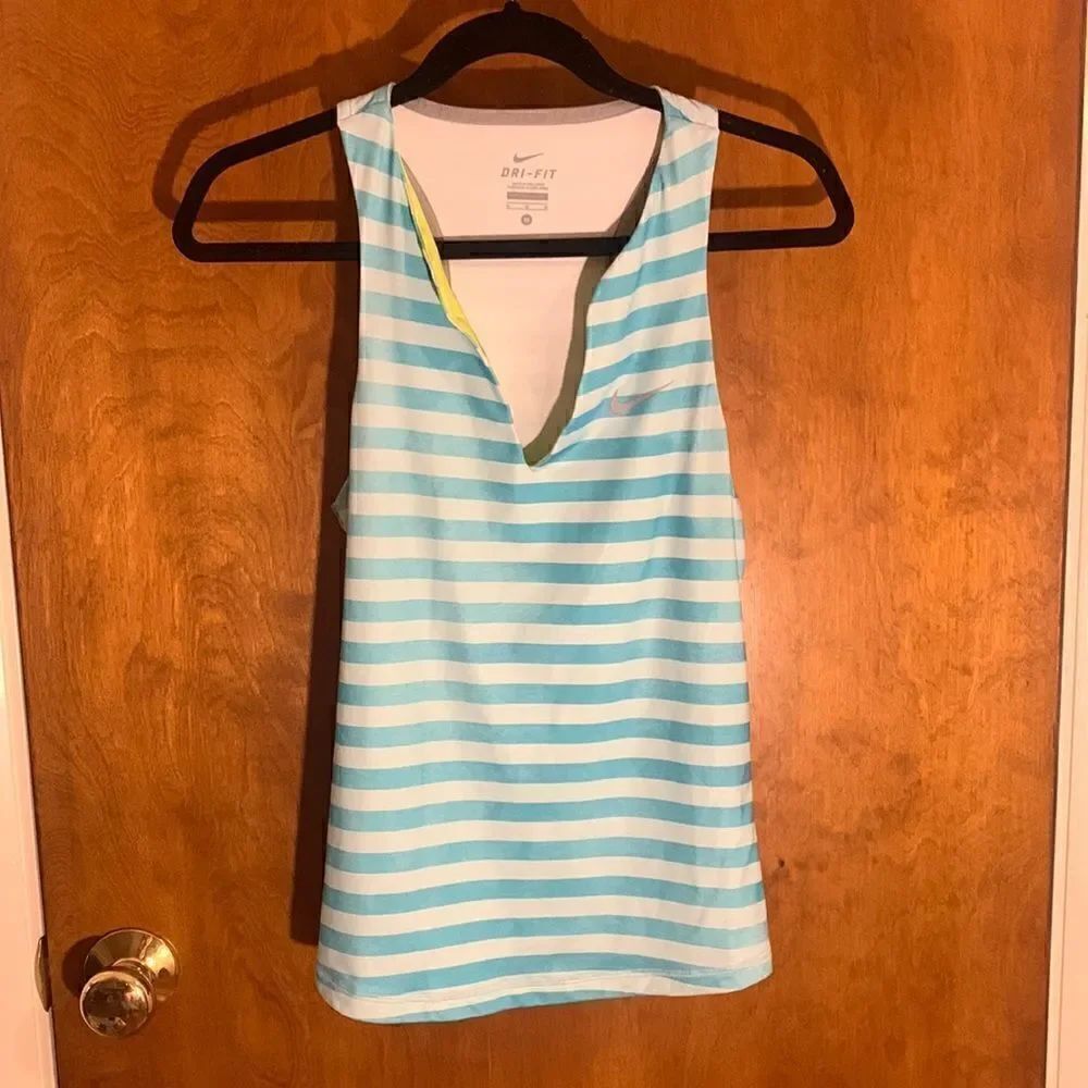 GUC Nike blue/white stripe Dri-fit tank! Size M